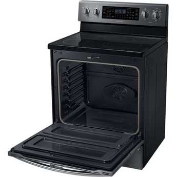 Samsung 30" Black Stainless Steel Electric Smoothtop Double Oven Range - Convection — thumbnail 5