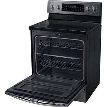 Samsung 30" Black Stainless Steel Electric Smoothtop Double Oven Range - Convection — thumbnail 6