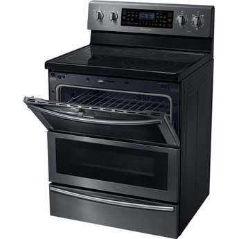 Samsung 30" Black Stainless Steel Electric Smoothtop Double Oven Range - Convection — thumbnail 7