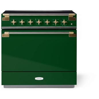 AGA AEL361INABCWG Elise Series 36 Inch Induction Electric Freestanding Range in Cornwall Green