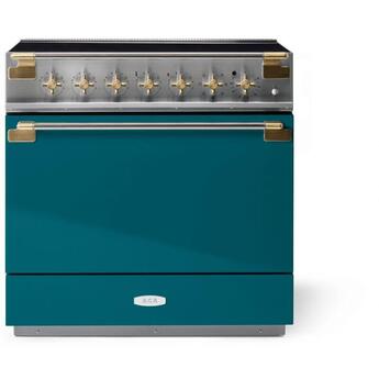 AGA AEL361INABSAL Elise Series 36 Inch Induction Electric Freestanding Range in Salcombe Blue
