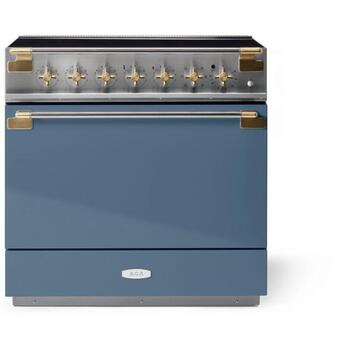 AGA AEL361INABSTB Elise Series 36 Inch Induction Electric Freestanding Range in Stone Blue