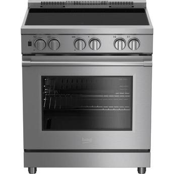 Beko PRIR34450SS 30 Inch Stainless Steel Induction Electric Convection Freestanding Range