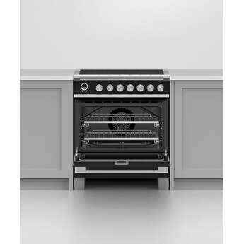 Fisher Paykel Series 9 Classic 30" Black with Warming Drawer Self Clean Smoothtop Induction Range - Convection — thumbnail 2