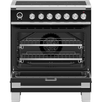 Fisher Paykel Series 9 Classic 30" Black with Warming Drawer Self Clean Smoothtop Induction Range - Convection — thumbnail 5