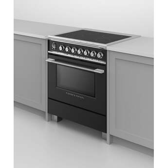 Fisher Paykel Series 9 Classic 30" Black with Warming Drawer Self Clean Smoothtop Induction Range - Convection — thumbnail 6