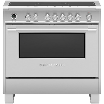 Fisher Paykel Series 9 Classic 36" Stainless Steel Self Clean with SmartZone & Warming Drawer Smoothtop Induction Range - Convection