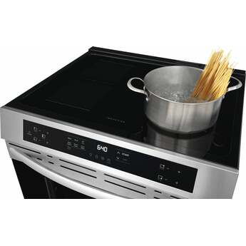 Frigidaire 30 Inch Freestanding Induction Range with 5.3 Cu. Ft. Oven Capacity, Auto Pan Detect, Bridge Element , Hot-Surface Indicator Light, Air Fry, Delay Start, Steam Bake, Steam Clean, Keep Warm Function, Energy Star Certified and ADA Compliant: Stainless Steel — thumbnail 10
