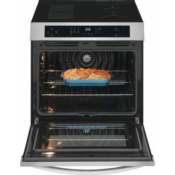 Frigidaire 30 Inch Freestanding Induction Range with 5.3 Cu. Ft. Oven Capacity, Auto Pan Detect, Bridge Element , Hot-Surface Indicator Light, Air Fry, Delay Start, Steam Bake, Steam Clean, Keep Warm Function, Energy Star Certified and ADA Compliant: Stainless Steel — thumbnail 3