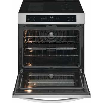Frigidaire 30 Inch Freestanding Induction Range with 5.3 Cu. Ft. Oven Capacity, Auto Pan Detect, Bridge Element , Hot-Surface Indicator Light, Air Fry, Delay Start, Steam Bake, Steam Clean, Keep Warm Function, Energy Star Certified and ADA Compliant: Stainless Steel — thumbnail 6