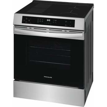 Frigidaire 30 Inch Freestanding Induction Range with 5.3 Cu. Ft. Oven Capacity, Auto Pan Detect, Bridge Element , Hot-Surface Indicator Light, Air Fry, Delay Start, Steam Bake, Steam Clean, Keep Warm Function, Energy Star Certified and ADA Compliant: Stainless Steel — thumbnail 7