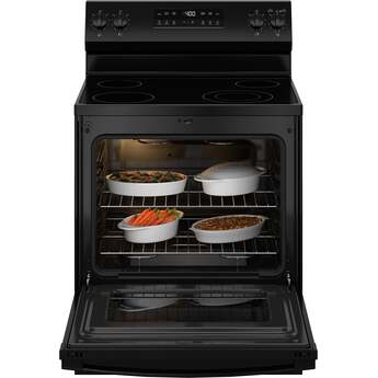 400 Series 30 Inch Freestanding Electric Smart Range with 4 Smoothtop Elements, 5.3 cu. ft. Oven Capacity, Power Boil™ Burner, Storage Drawer, WiFi, Sabbath Mode, and Self & Steam Clean: Black — thumbnail 21
