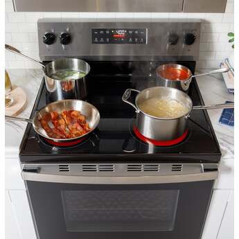 400 Series 30 Inch Freestanding Electric Smart Range with 4 Smoothtop Elements, 5.3 cu. ft. Oven Capacity, Power Boil™ Burner, Storage Drawer, WiFi, Sabbath Mode, and Self & Steam Clean: Black — thumbnail 22