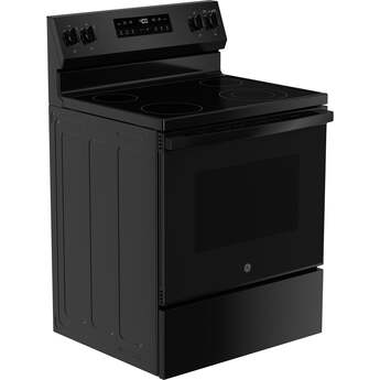 400 Series 30 Inch Freestanding Electric Smart Range with 4 Smoothtop Elements, 5.3 cu. ft. Oven Capacity, Power Boil™ Burner, Storage Drawer, WiFi, Sabbath Mode, and Self & Steam Clean: Black — thumbnail 30