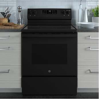400 Series 30 Inch Freestanding Electric Smart Range with 4 Smoothtop Elements, 5.3 cu. ft. Oven Capacity, Power Boil™ Burner, Storage Drawer, WiFi, Sabbath Mode, and Self & Steam Clean: Black — thumbnail 32