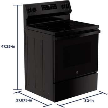 400 Series 30 Inch Freestanding Electric Smart Range with 4 Smoothtop Elements, 5.3 cu. ft. Oven Capacity, Power Boil™ Burner, Storage Drawer, WiFi, Sabbath Mode, and Self & Steam Clean: Black — thumbnail 34