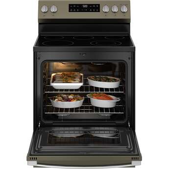30 Inch Freestanding Electric Range with 5 Smoothtop Elements, 5.3 cu. ft. Oven Capacity, Power Boil™ Burner, Warming Zone, Storage Drawer, Crisp Mode, Sabbath Mode, and Self & Steam Clean: Fingerprint Resistant Slate — thumbnail 25