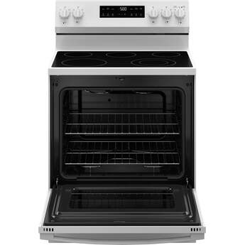 30 Inch Freestanding Electric Range with 5 Smoothtop Elements, 5.3 cu. ft. Oven Capacity, Power Boil™ Burner, Warming Zone, Storage Drawer, Crisp Mode, Sabbath Mode, and Self & Steam Clean: White — thumbnail 21
