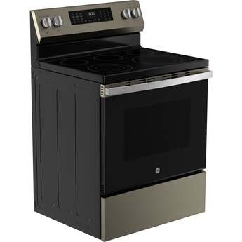 30 Inch Freestanding Electric Smart Range with 5 Smoothtop Elements, 5.3 cu. ft. Convection Oven, Power Boil™ Burner, Warming Zone, Storage Drawer, Air Fry, WiFi, Enhanced Shabbos Mode Built In, and Steam Clean: Slate With Stainless Handle — thumbnail 31