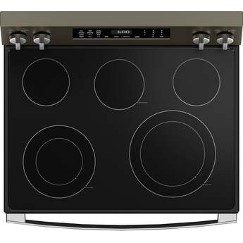 30 Inch Freestanding Electric Smart Range with 5 Smoothtop Elements, 5.3 cu. ft. Convection Oven, Power Boil™ Burner, Warming Zone, Storage Drawer, Air Fry, WiFi, Enhanced Shabbos Mode Built In, and Steam Clean: Slate With Stainless Handle — thumbnail 41