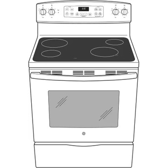 GE 30" White Electric Smoothtop Range — thumbnail 8