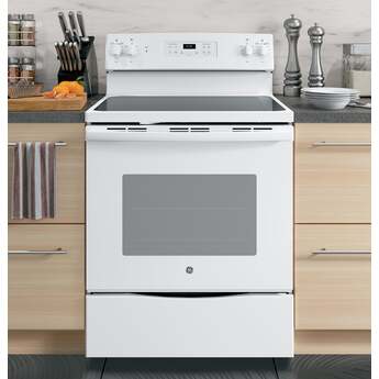 GE 30" White Electric Smoothtop Range with Self Clean — thumbnail 10