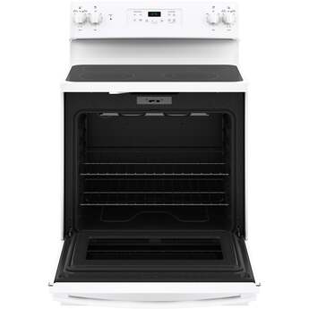 GE 30" White Electric Smoothtop Range with Self Clean — thumbnail 12