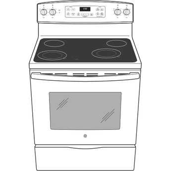 GE 30" White Electric Smoothtop Range with Self Clean — thumbnail 5