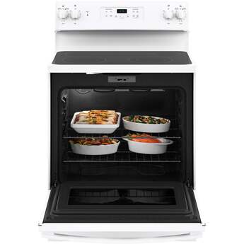 GE 30" White Electric Smoothtop Range with Self Clean — thumbnail 8