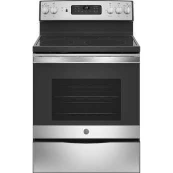 GE 30" Stainless Steel Electric Smoothtop Range - Convection