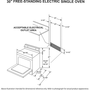 GE JB735DPWW 30 Inch White Electric Convection Freestanding Range — thumbnail 31