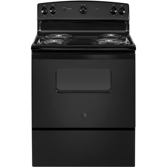 GE 30" Black Electric Coil Range