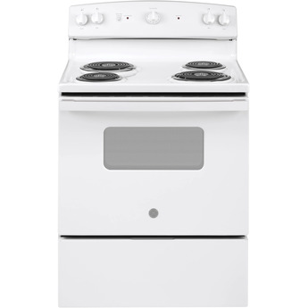 GE 30" White Electric Coil Range