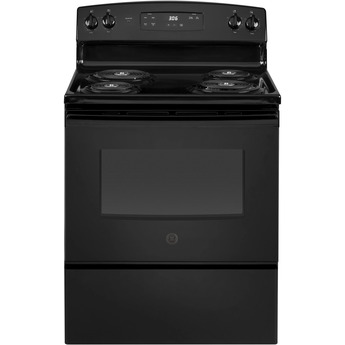 GE 30" Black Electric Coil Range