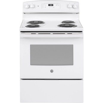 GE 30" White Electric Coil Range