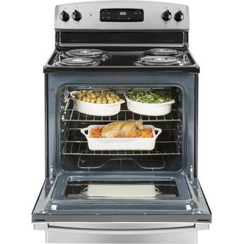GE 30 Inch Electric Freestanding Range, in Stainless Steel — thumbnail 3