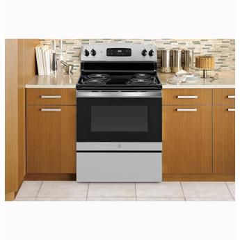 GE 30 Inch Electric Freestanding Range, in Stainless Steel — thumbnail 6