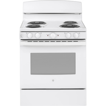 GE 30" White Electric Coil Range