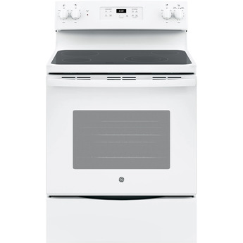 GE 30" White Electric Smoothtop Range