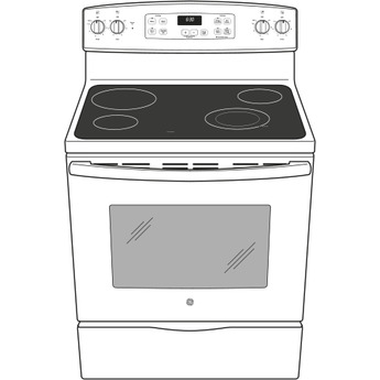 GE 30" White Electric Smoothtop Range — thumbnail 4