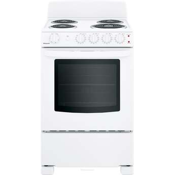 Hotpoint 24" White Coil Freestanding Single Range - ADA Compliant