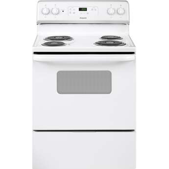 Hotpoint 30" White Coil Freestanding Single Range