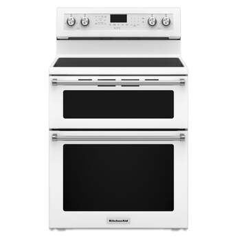 Kitchen Aid KitchenAid 30" White Freestanding Electric Double Oven Range - Convection