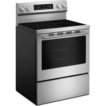 KitchenAid 30 Inch 5.3 Cu. Ft. Smart Freestanding Electric Range with Convection Cooking Modes: Stainless Steel — thumbnail 2