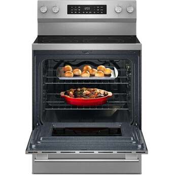 KitchenAid 30 Inch 5.3 Cu. Ft. Smart Freestanding Electric Range with Convection Cooking Modes: Stainless Steel — thumbnail 7
