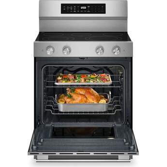 KitchenAid 5.3 Cu. Ft. Smart Freestanding Electric Range with Convection Cooking Modes: Stainless Steel — thumbnail 2