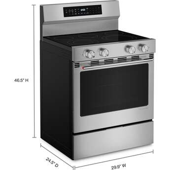 KitchenAid 5.3 Cu. Ft. Smart Freestanding Electric Range with Convection Cooking Modes: Stainless Steel — thumbnail 3