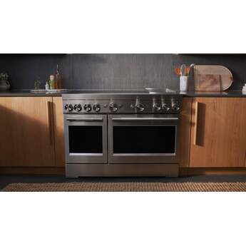 KitchenAid 48 Inch Freestanding Commercial-Style Induction Range with 6 Elements, Chrome-Infused Electric Griddle, 6.3 cu. ft. Total Capacity, Even-Heat™ True Convection, SatinGlide™ Roll-Out Extension Rack, Sabbath Mode, and Star-K Certified: Stainless Steel — thumbnail 11