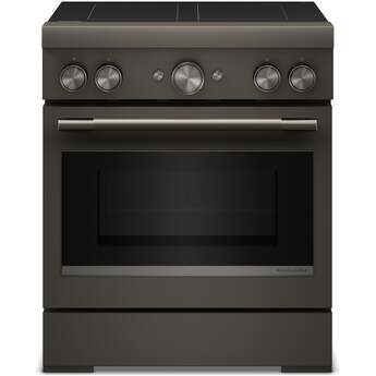 KitchenAid 30-Inch 4-Element Induction Freestanding Commercial-Style Range with Air Fry: Black Ore — thumbnail 5