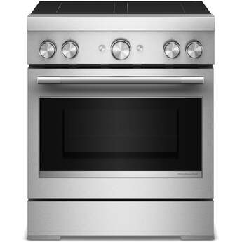 KitchenAid 30-Inch 4-Element Induction Freestanding Commercial-Style Range with Air Fry: Stainless Steel — thumbnail 3